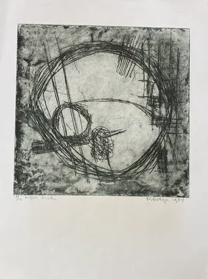 Jan Montyn - “Elecha” eigendruk, abstracte compositie kopen? Bied vanaf 110!