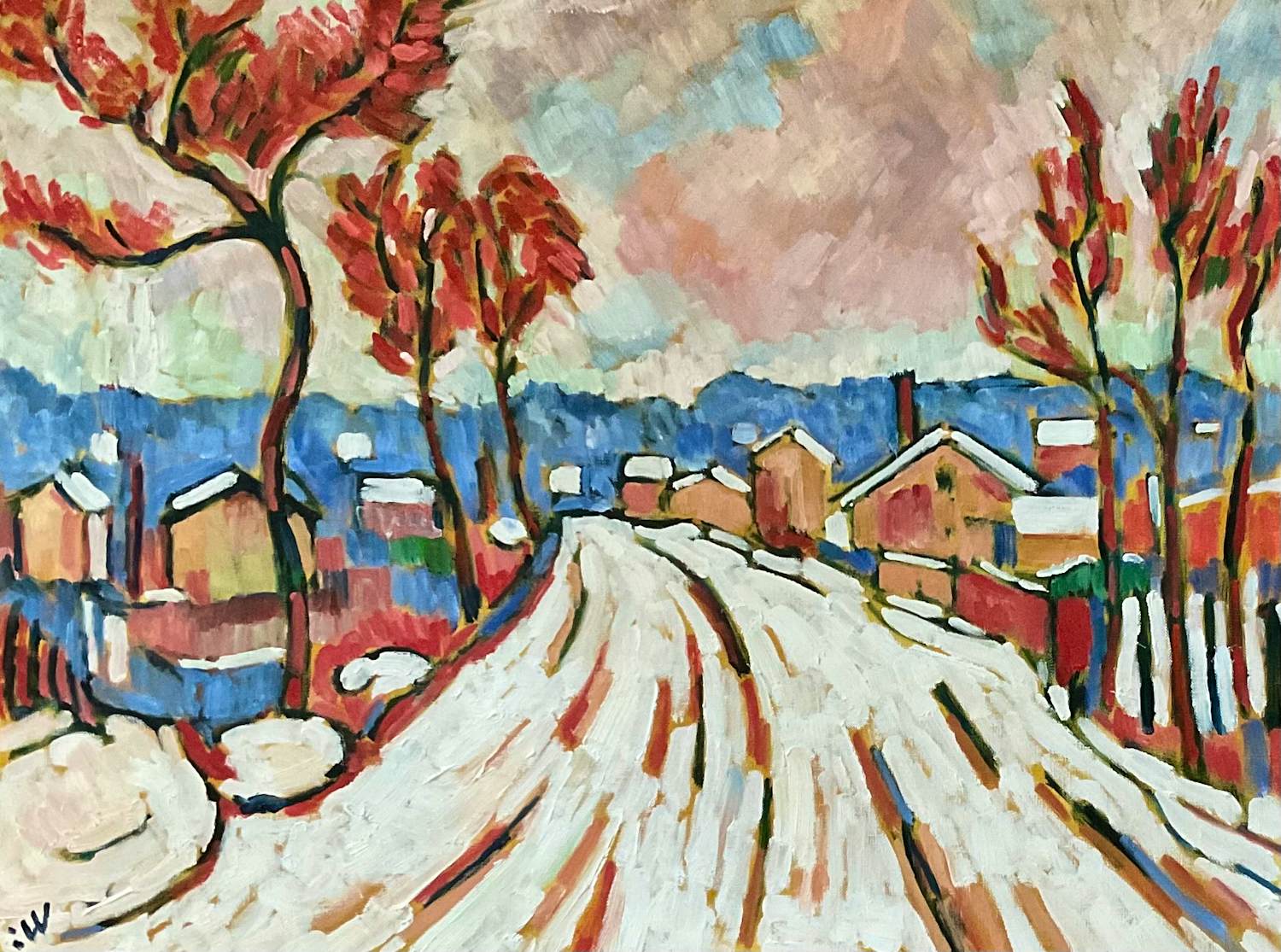 Jan Willem Versteeg - L’hiver à Chatou kopen? Bied vanaf 120!