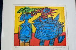 Corneille - Litho - Femme et oiseaux - EA - Geheel nieuw ingelijst kopen? Bied vanaf 225!