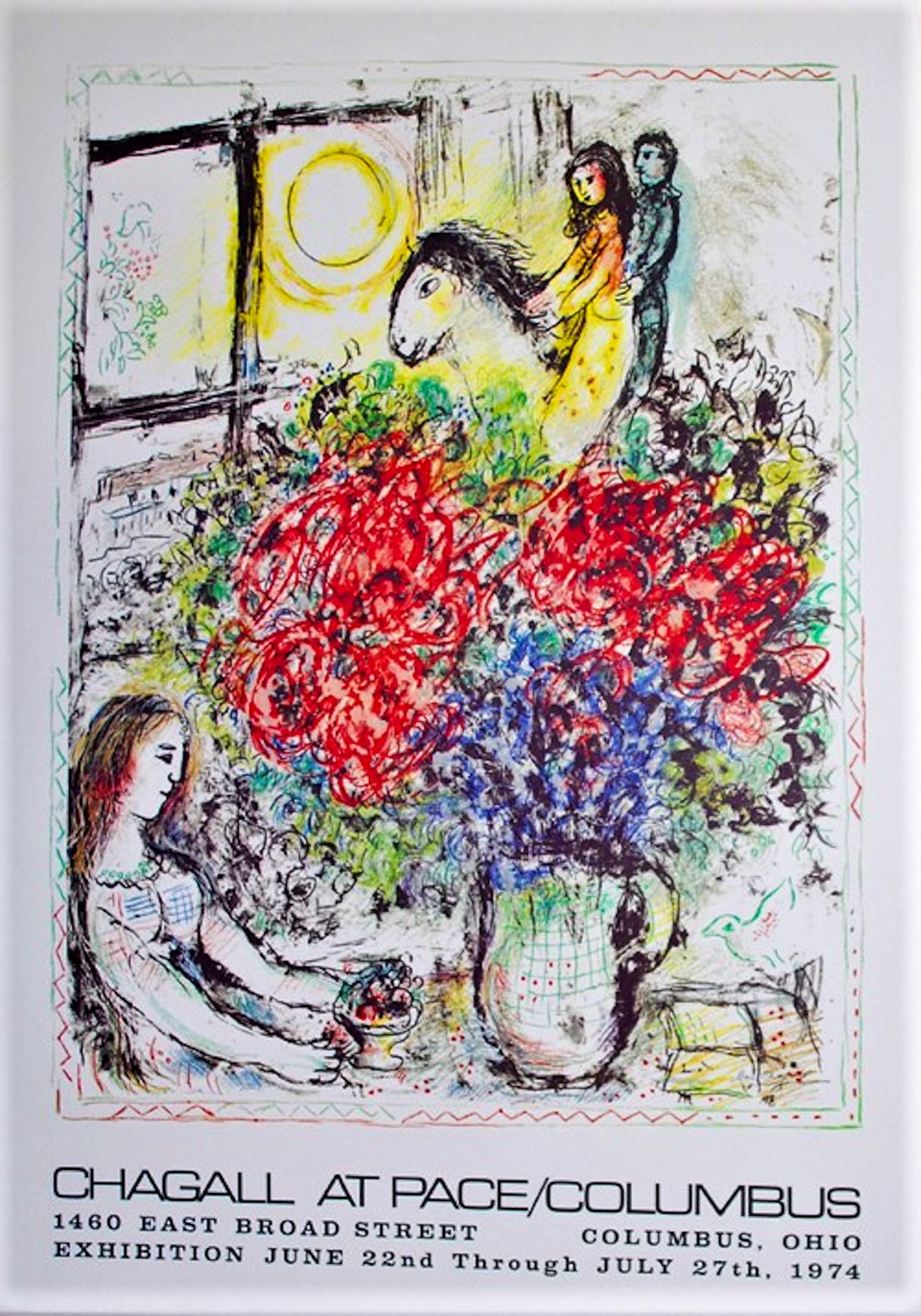 Marc Chagall - Kleurenoffset-litho LA CHEVAUCHEE verkocht voor € 55!