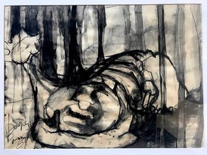 Leo Dooper - Handgesigneerd, in aluminium lijst met passepartout / 1961 kopen? Bied vanaf 100!