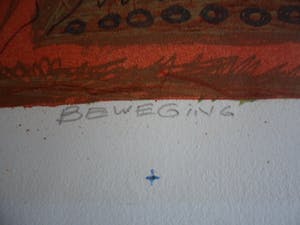 Cor de Jong - Litho. Titel, "Beweging ". kopen? Bied vanaf 35!