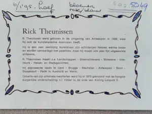 Rick Theunissen - Bloemstilleven. (met certificaat) kaufen? Bieten Sie von 85!