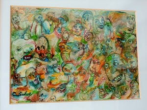 Carla Schot - Olieverfschilderij - Figuren [6-10-27] kopen? Bied vanaf 60!