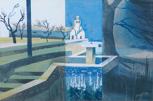 Adrian de Gijzel - Gouache, Pont de la Croix - Ingelijst kopen? Bied vanaf 20!