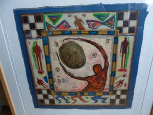 Eric Toebosch - Zeefdruk, 2000, 'Over het mysterie van de gouden ballen' kopen? Bied vanaf 60!
