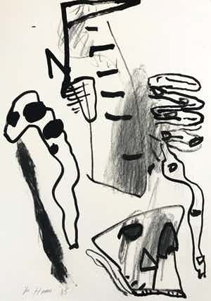 Jurjen de Haan - Gemengde techniek - uniek werk - Gesigneerd - 1985 verkocht voor € 55!