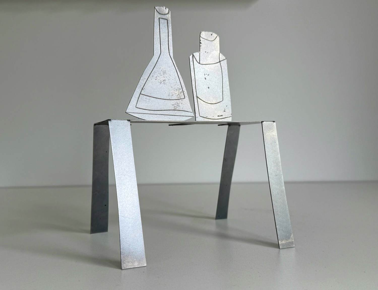 Klaas Gubbels - stalen sculptuur | 'Staande tekening' | 2023 (Grote versie) kopen? Bied vanaf 400!
