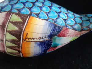 Romano Innocenti - Handgeschilderd aardewerk eend beeldje kopen? Bied vanaf 75!