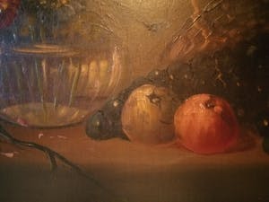 Niet of onleesbaar gesigneerd - Hollandse School (20e eeuw ) - Stilleven "bloemen en fruit" kopen? Bied vanaf 1!