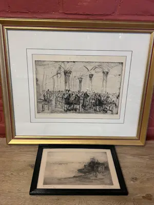 Buy Paul Daxhelet - 2 zeldzame etsen met kleine oplage !? Bid from 75!