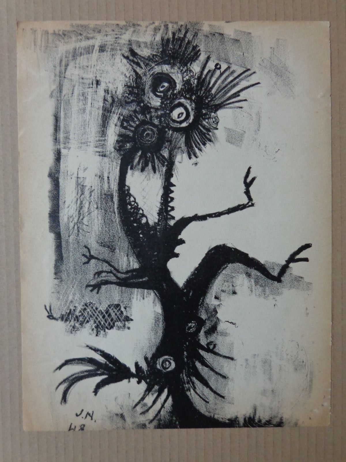 Jan Nieuwenhuijs - COBRA / ZW-W LITHO / 30x23cm / 1948 kopen? Bied vanaf 65!
