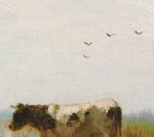 Cornelis Westerbeek (sr.) - Olieverf op doek, Koeien - Ingelijst kopen? Bied vanaf 500!