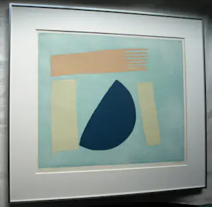 Wil Klaassen - Ingelijste zeefdruk , Abstracte voorstelling – Lijst, 78 x 87 cm kopen? Bied vanaf 1!