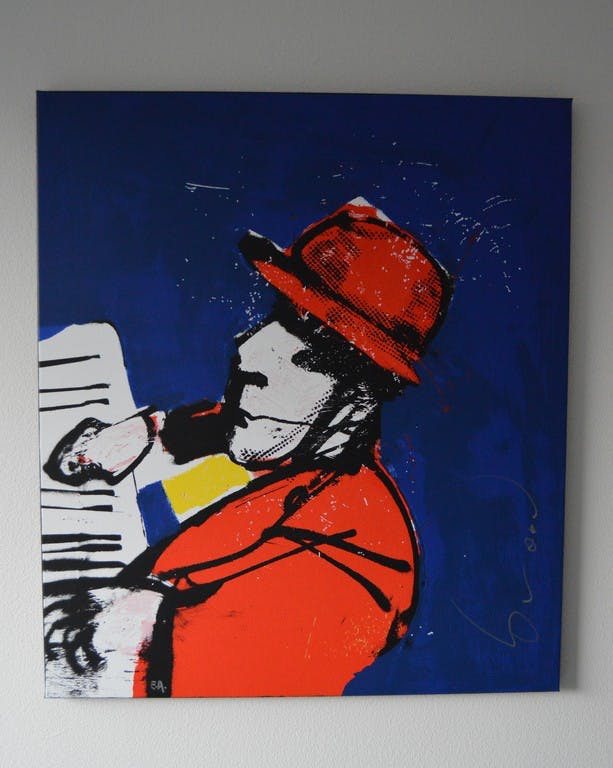 Herman Brood - Herman Brood: Zeefdruk op linnen - Ik, 2000 (pianist) kopen? Bied vanaf 1!