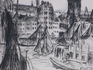 Willem Paerels - Schepen voor de havenstad Oostende - Ets kopen? Bied vanaf 60!