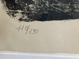 Bram van Velde - Zwart-wit litho uit 1966 kopen? Bied vanaf 350!