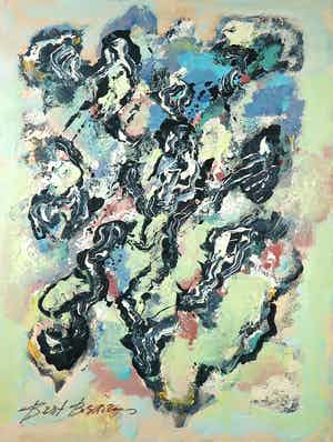 Bert Braam - Acryl op doek, Zonder titel verkocht voor € 50!