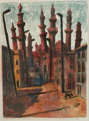 Jeroen Hermkens - Cairo - Litho - 1994 - Ingelijst kopen? Bied vanaf 60!