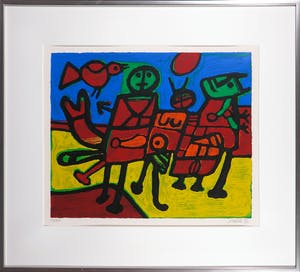 Corneille - Zeefdruk, Tribu II - Ingelijst kopen? Bied vanaf 200!