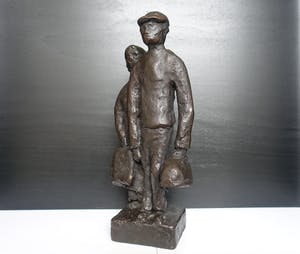 Brons (Onbekend) - "op stap" brons 7 kg! kopen? Bied vanaf 150!