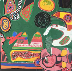 Corneille - Ingelijste litho Bain de Soleil / Zonnebaden, 1999 kopen? Bied vanaf 990!