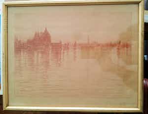 Carel Nicolaas Storm van 's-Gravesande - Zicht op Venetië. verkocht voor € 70!