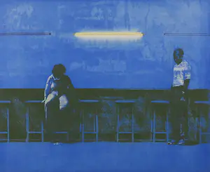 Peter Bes - Ets en aquatint, Chez Manet- Ingelijst kopen? Bied vanaf 50!