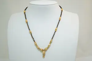 13 - Een traditioneel Oosters (India) hoog gehalte 20Krt gouden halssierraad kopen? Bied vanaf 520!