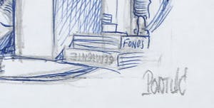 Peter Pontiac - Ontwerptekening in potlood en pen kopen? Bied vanaf 1!