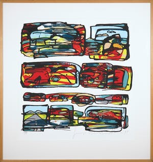 George Heidweiller - Zeefdruk, Zonder titel - Ingelijst (Groot) kopen? Bied vanaf 50!