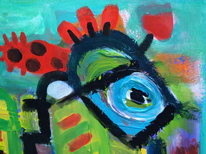 Jasper Banen - Acrylverf op doek , Optocht – 2005 – Groot , 50 x 150 cm kopen? Bied vanaf 325!