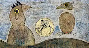 Max Ernst - Rêve surréaliste - Les deux Coqs. Original-Lithographie 1970 kaufen? Bieten Sie von 280!