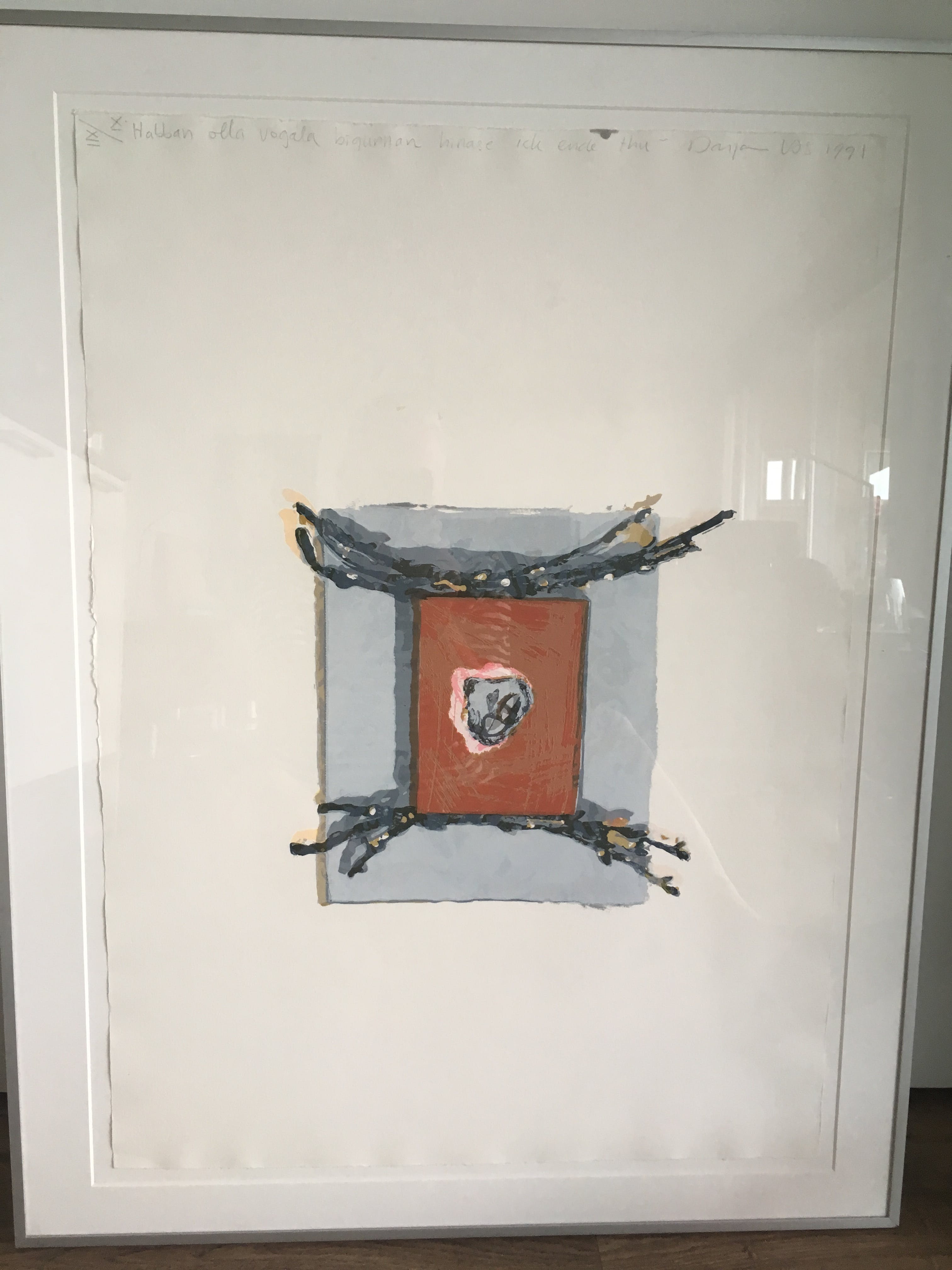 Darja Vos - Zeefdruk ‘ Habban Olla Vogala ‘ ingelijst. kopen? Bied vanaf 50!