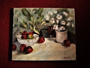 Niet of onleesbaar gesigneerd - omstreeks 1950 geschilderd olieverf stilleven kopen? Bied vanaf 1!