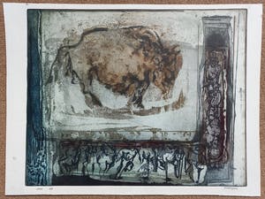 Henk Vierveijzer - Stier, aquatint ets (zeer kleine oplage) kopen? Bied vanaf 50!