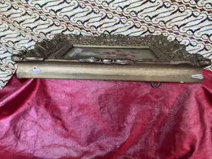 Tilly Moes - Klaprozen in groene vaas op tafel met kleed kopen? Bied vanaf 50!