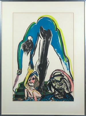 Jacqueline de Jong - Litho, Zonder titel - Ingelijst kopen? Bied vanaf 50!
