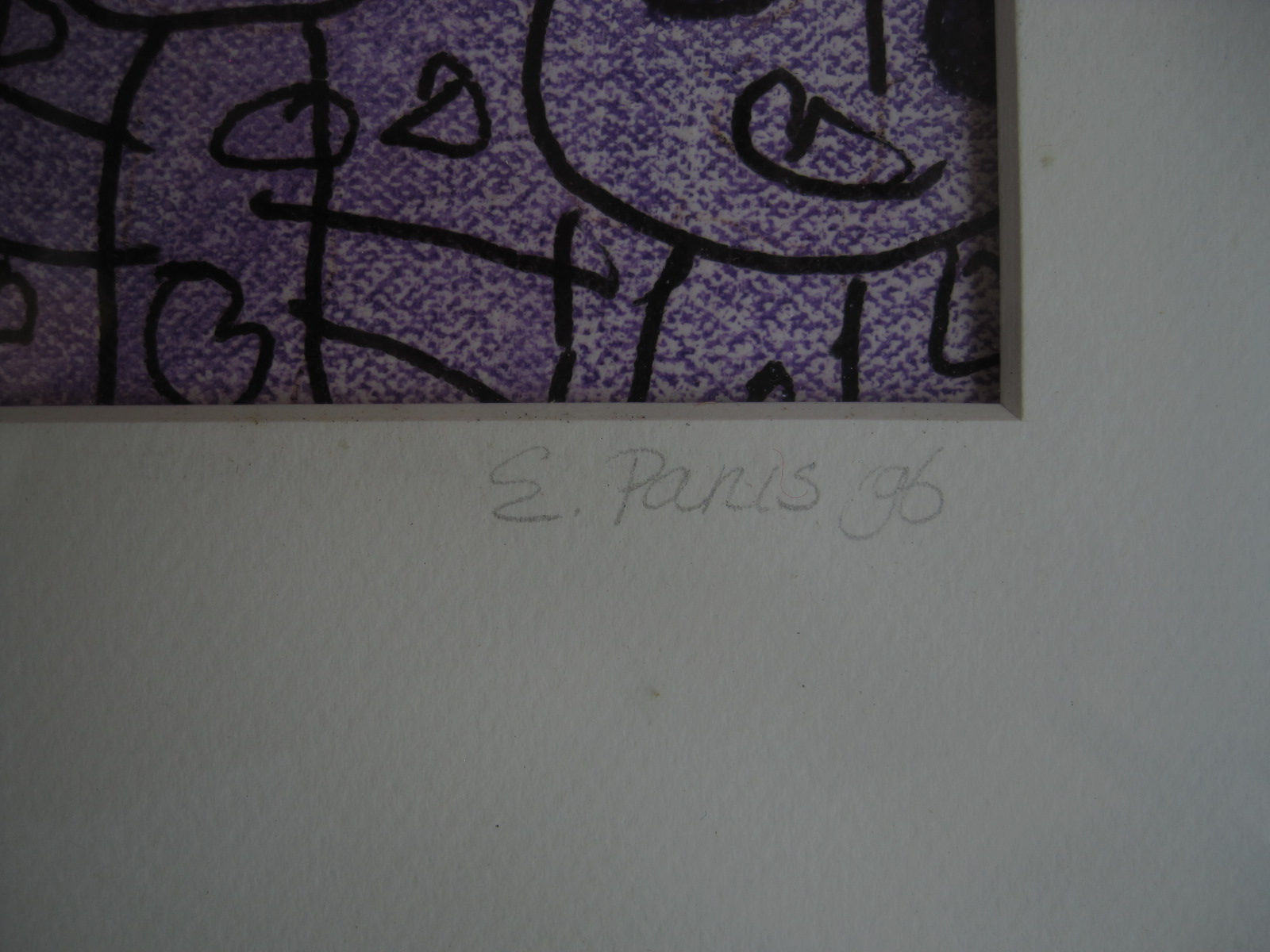 Niet of onleesbaar gesigneerd - gesigneerde POP Art litho "Paarse Poppetjes"  kopen? Bied vanaf 1!