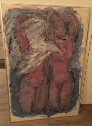 Margarita Nicolaas - Twee naakte vrouwen met vogel kopen? Bied vanaf 300!