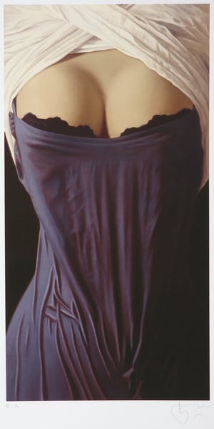 Willi Kissmer - Giclée, Standing woman in grey kopen? Bied vanaf 1!