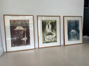 AcheterFrank van den Broeck - “Enveloppe” (1993) — drieluik lithografieën.? Enchérissez de 150!