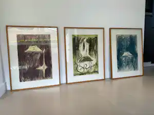 AcheterFrank van den Broeck - “Enveloppe” (1993) — drieluik lithografieën.? Enchérissez de 150!