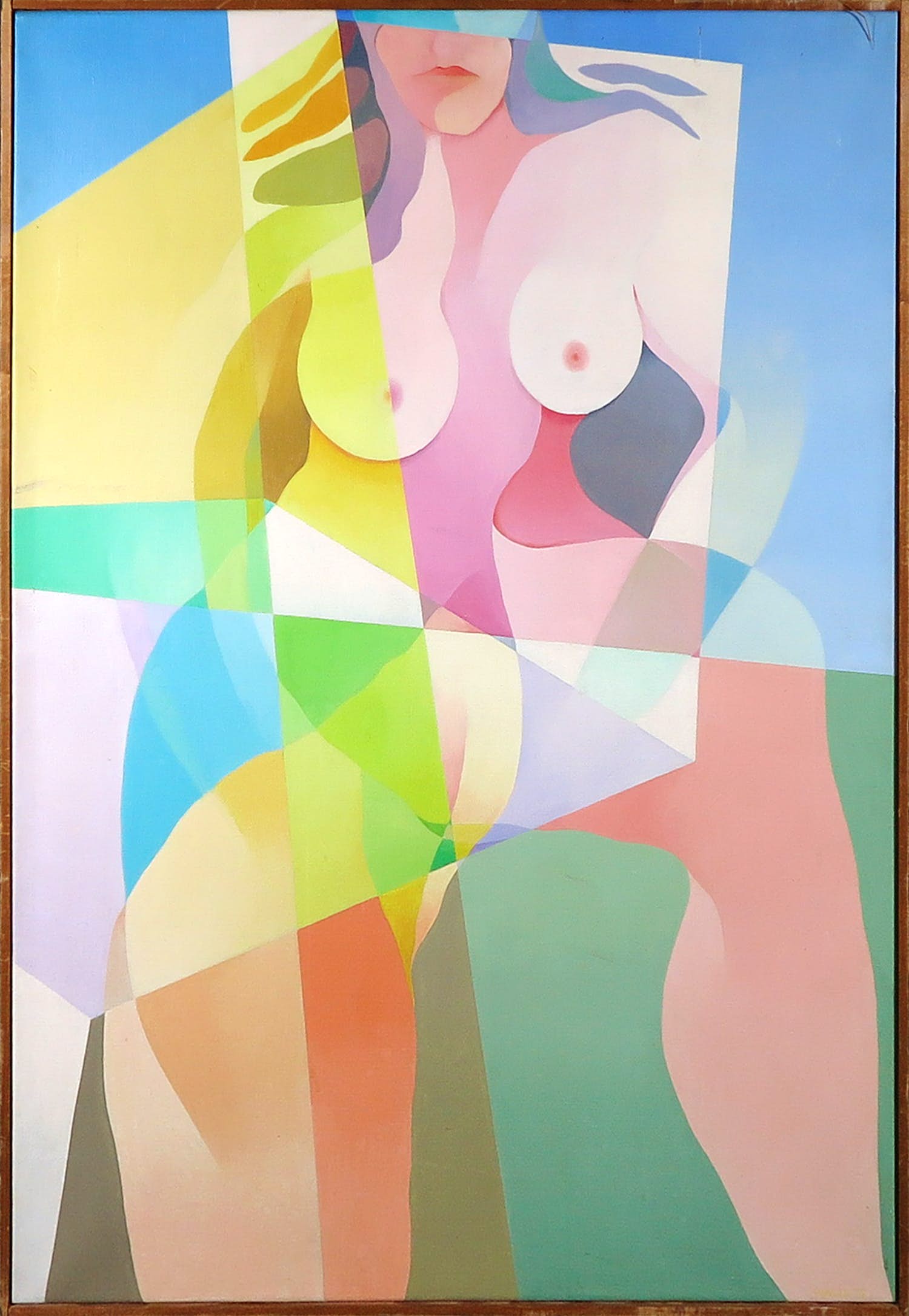 Piet de Walle - Acryl op doek, Beweging - Ingelijst verkocht voor € 170!
