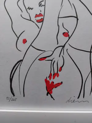 Peter Diem - Mooie dame in een yoga houding. Nummer 53/225 gesigneerd. kopen? Bied vanaf 60!