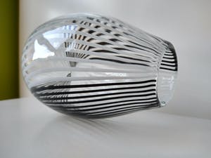 Venini - zwart/wit Tessuto/Swirl vaas kopen? Bied vanaf 85!