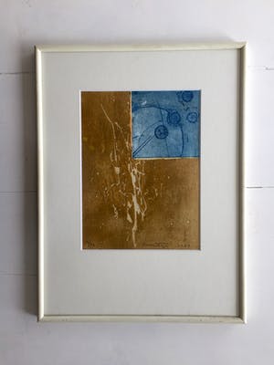 Jan Montyn - Abstracte Compositie - Ets, Prachtig Ingelijst kopen? Bied vanaf 110!