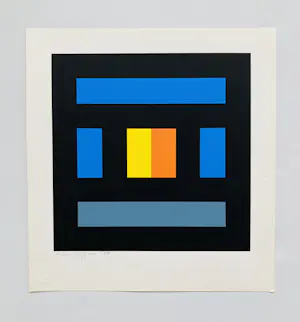 Ian Tyson - blue , yellow, orange (geometrisch abstract) kaufen? Bieten Sie von 95!
