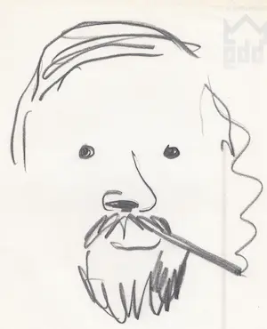 Menashe Kadishman - Portret kunstcriticus Frans Duister jaren 80 kopen? Bied vanaf 125!