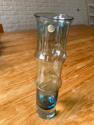 Bo Borgstrom - Bo Borgström voor Åseda - Glass Art - Bamboe vaas - jaren 60 Zweden. kopen? Bied vanaf 55!